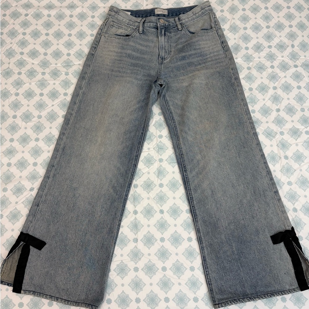 Pacsun Lena Low Rise Super Baggy Bow Jeans